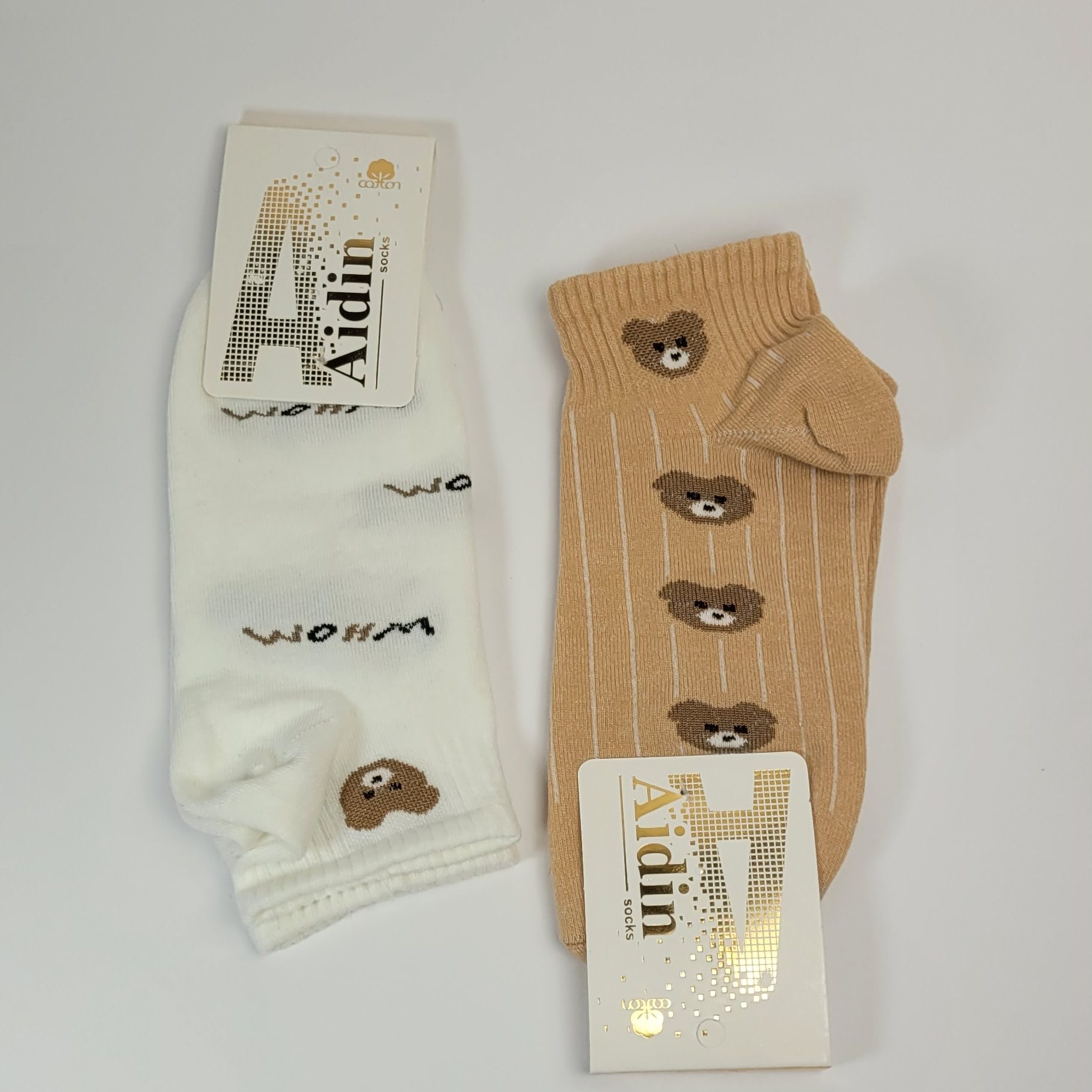 جوراب زنانه فانتزی خرسی - کد 0217